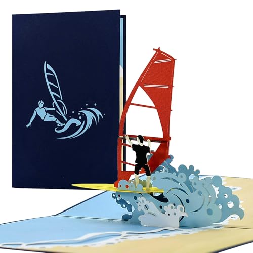 Biglietto di auguri per compleanno o per un buono da regalare a surfisti o a chi pratica uno sport acquatico, un buono per un viaggio, le vacanza al mare, idea regalo per compleanno, matrimonio, H29