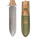 [page_title]-linoows Hori Hori Pflanzmesser, Japanisches Retro Gartenmesser mit Scheide