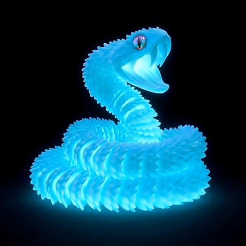 ZenPhyralis 3D Printed Blue Viper Snake, 23