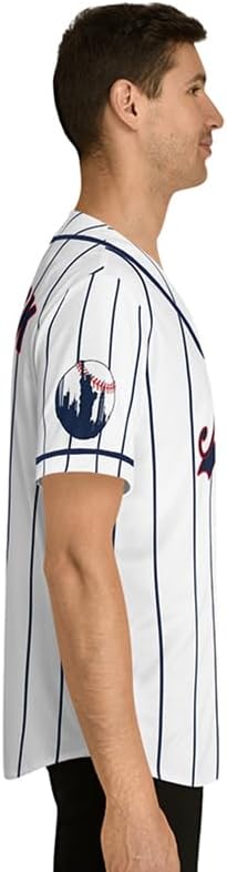 Men's 99 Baseball Jersey Shirts Hip Hop Button Down for Party Xmas Stitched - Image 5