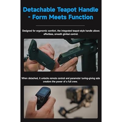 FeiyuTech SCORP 3 Gimbal Stabilizer for Camera, Built-in AI Tracking Sensor & Detachable Remote Control, 3.5KG Payload Camera Stabilizer with Touch Screen, Vertical Shooting