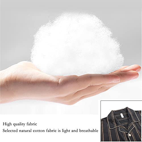 GHYUBYER Men's Cotton Robe 3-Pack Lightweight Long-Sleeved Pants Pajama Set, Soft Bathrobes for Spa and House (Color : Style 5, Size : X-Large)4