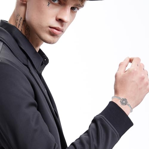 Snake Bracelet for Women Men 925 Sterling Silver Evil Eye/Pentagram Snake Bracelet Adjustable Vintage Jewelry Gift for Women Men4