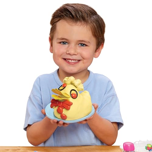 Little Tikes Creative Chefs Bluey Duck Cake Kit – Zestaw do Zabawy w Gotowanie z Masą Make It Mix i 15 Realistycznymi Akcesoriami, NIEJADALNY, Odpowiedni dla Dziewczynek i Chłopców od 3 Roku Życia