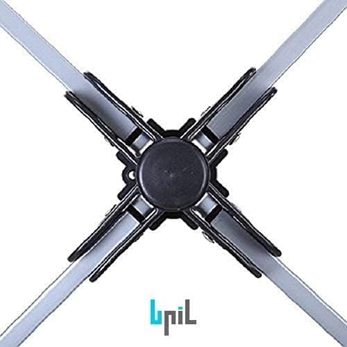 BPIL Heavy Duty 4 Arm Outdoor Rotary Clothes 40/50/60M Airer/Dryer Washing Line with Metal Ground Spike or socket and Waterproof Protective Cover Included Outdoor Laundry Washing Line (40m)