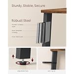 VASAGLE Corner Shelf, 5-Tier Corner Bookshelf, Storage Shelving Unit, Plant Stand for Living Room, Industrial Accent Furniture with Steel Frame, Rustic Brown and Black ULLS35X VASAGLE Corner Shelf 5 Tier Corner Bookshelf Storage Shelving Unit Plant Stand for Living Room Industrial Accent Furniture with Steel Frame Rustic Brown and Black ULLS35X