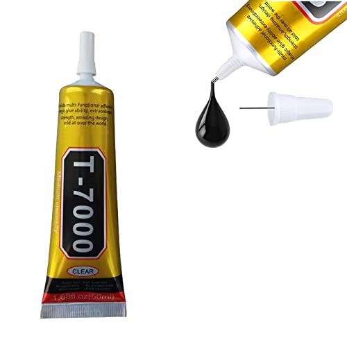 T-7000 50ml Super Glass Fabric Craft Adhesive Puzzle Glue Suitable for Repair Multipurpose High Performance Industrial Glue Semi Fluid Black Adhesive (50ML 1PACK)
