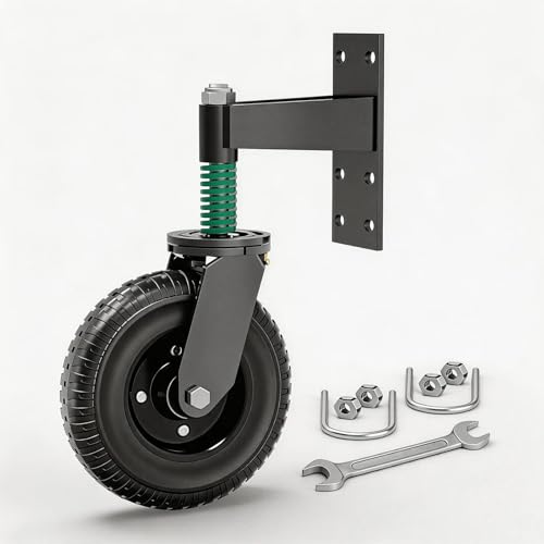Roue de portail pivotante à 360 degrés et amortisseur à ressort intégré
