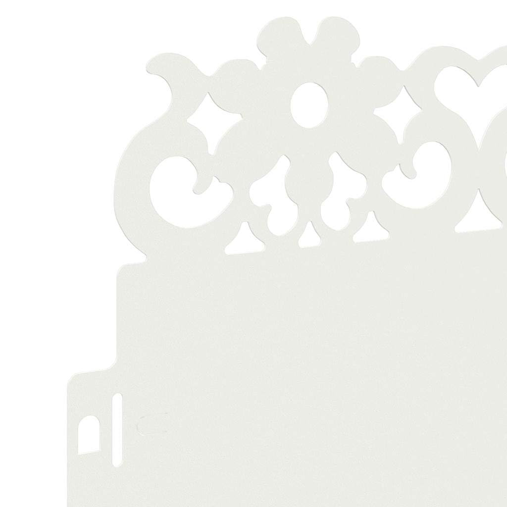 Bordure de pelouse 10 pièces 103 x 0,05 x 22 cm Acier Blanc