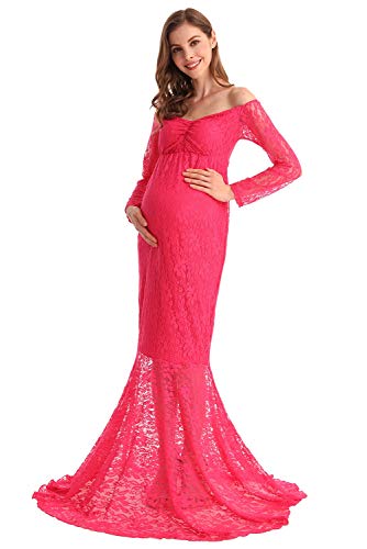 Robe de maternité en dentelle extensible pour soulager le ventre en L