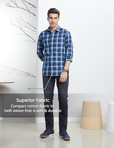 Image of Symbol Premium Men's Checkered Casual Shirt - Regular Fit | Full Sleeve | Pure Cotton (Available in Plus Sizes)