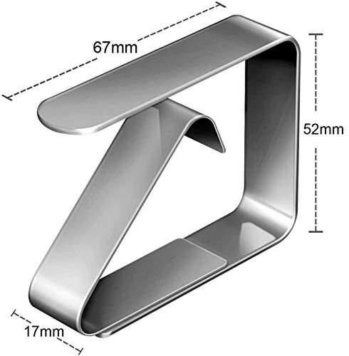 Foto von ZIMAIC Tischdeckenklammer, 10 Stück Tischtuchklammer aus Edelstahl Tischabdeckungsklemmen,Tischdeckenhalter Tischtuch Clips Tischtuch Clips für Restaurant,Partys,Picknicks Buffets