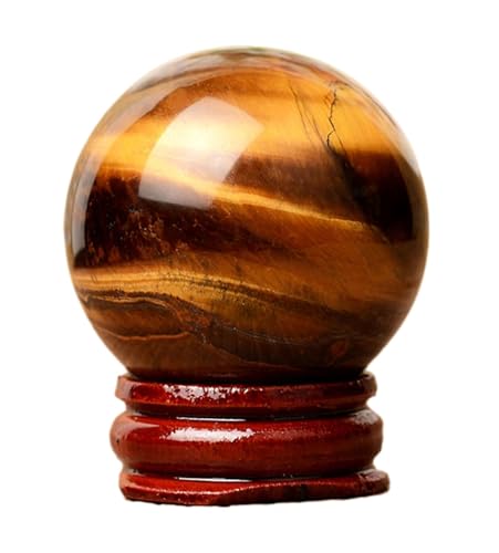 Sphère œil de tigre 4cm avec support, cadeau spirituel idéal