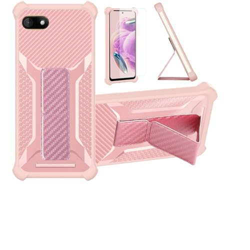 bojioderf Coque pour Wiko Sunny 3 Coque Étui Case Cover Hybride [avec Protection d'écran en Verre trempé] [Support magnétique Pliable] [givré résistant...