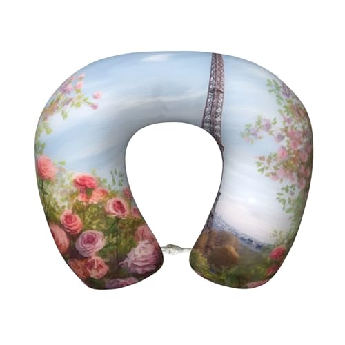 Almohada de espuma viscoelástica para viaje cuello U miniatura 1