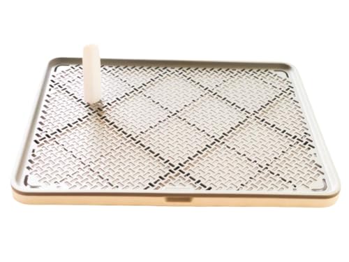 Diexgiy ペット用フラットトイレ 取り外し可能 掃除可能 小便器洗面器 飛沫防止犬用トイレ (ホワイト,61*45*3.5cm)