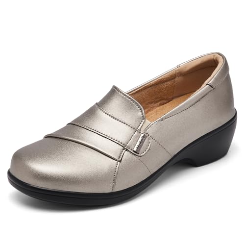 Image of UZB Loafers for Women Dress Shoes Low Heel Slip On Shoes Casual Work Office Dressy Shoes