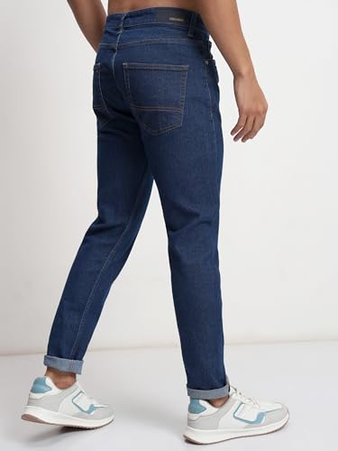 Image of Highlander Mens Tapered Fit Denim Jeans for Man|Regular Length|Mid-Rise|Stretchable Fabric | Jeans for Man | Men Jeans