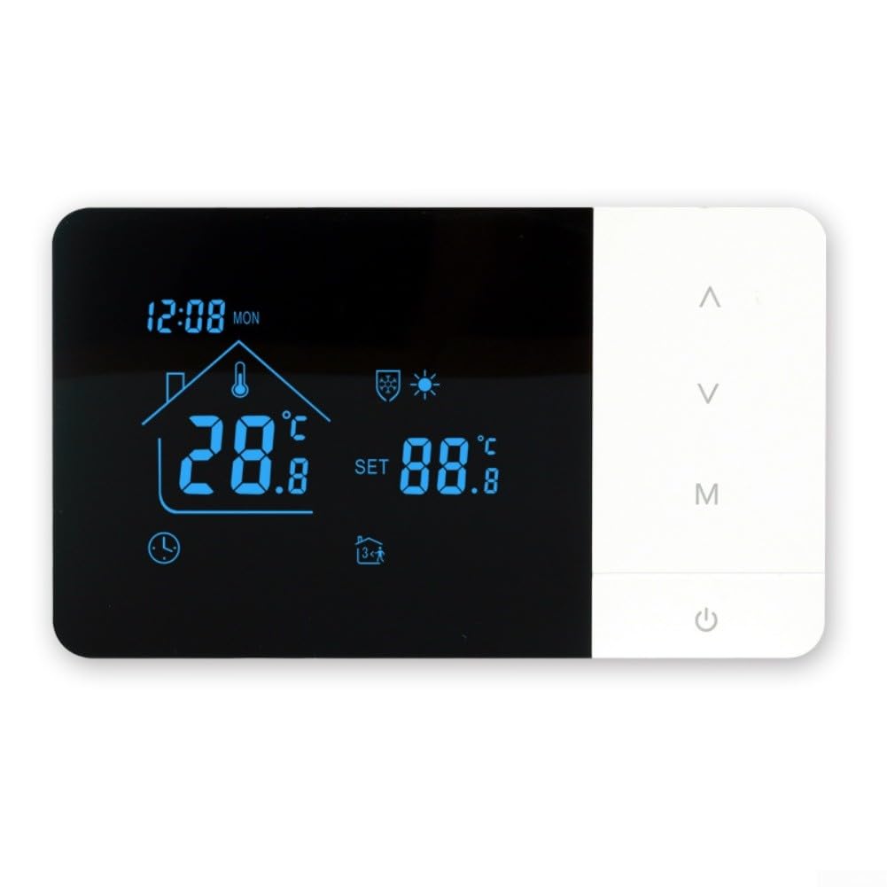 Termostato inalámbrico de caldera con control de calefacción y refrigeración, activación por voz, programación de aplicaciones, precisión de ± 0.5 °C (con WiFi)