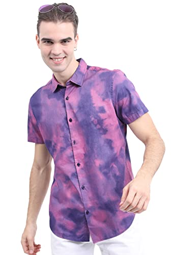 Image of KETCH Men Pink Slim Fit Shirt
