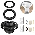 XQIQX RV Toilet Seal with 3 Inch Socket Floor Flange Kit, RV Toilet Flange Seal Fits 300/310/320 RV Toilets to Replaces 385345892 Socket Floor Flange, 385311652 Base Seal and 385311658 Flush Ball Seal