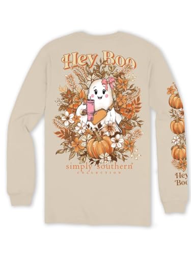 Simply Southern Hey Boo Pumpkin - Youth Long Sleeve