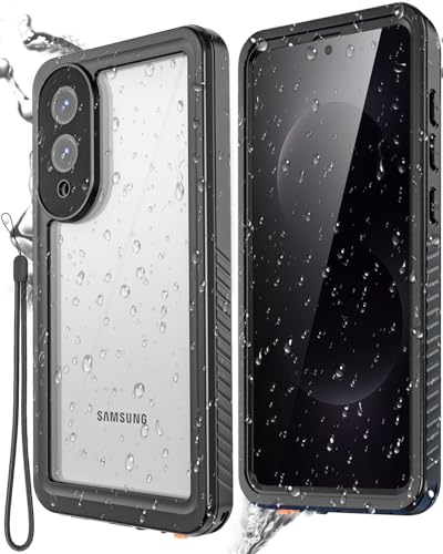Miimall for Samsung Galaxy S25 Edge Case Waterproof,IP68 Underwater,360 Full Body Heavy Duty Protection,Built-in Lens&Screen Protector,Military Shockproof Dropproof Dustproof Case for S 25 Edge,Black