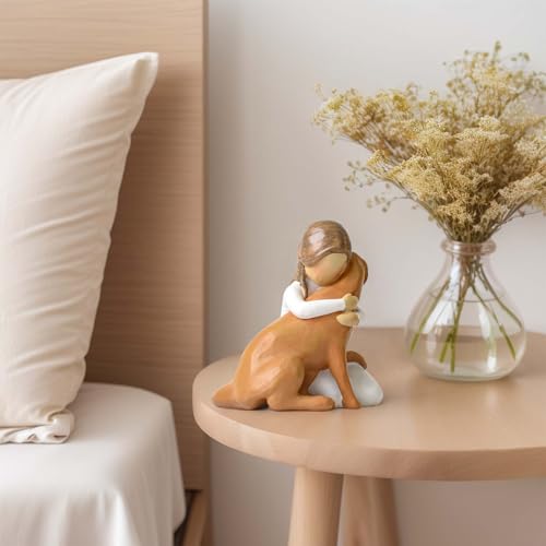 Lnrkai Engel Hundefiguren, Erinnerung Hund, Hundegeschenke für Hundeliebhaber, Kunstharz, andenken an verstorbenen Hund, Gedenkgeschenke für den Verlust des Hundes, Trauergeschenk