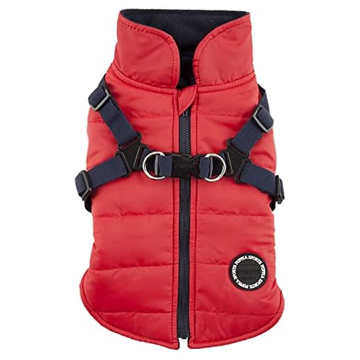 Hundegeschirr, Y-Form, mit Fleece gefüttert, verstellbarer Gurt, für Windhunde, Lurcher, Windhunde, Saluki, Windhund, Größe S 2 Puppia Hochwertiger Hundemantel für kleine Hunde und mittelgroße Hunde - wasserdicht und mit Fleece gefüttert für angenehme Wärme - Hundemantel mit Geschirr, Rot, XL