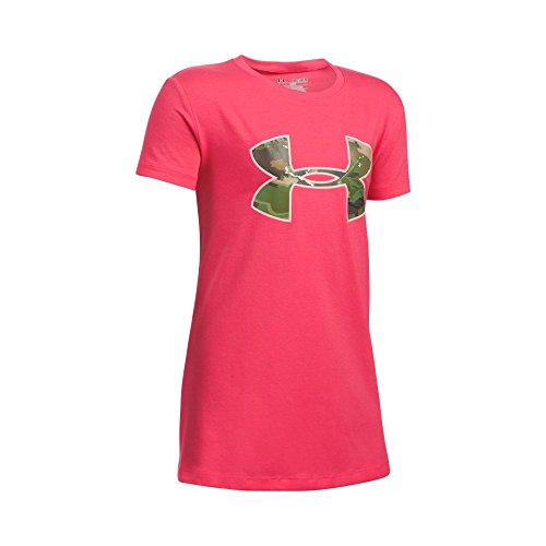 Under Armour Girls Camo Fill Logo Top