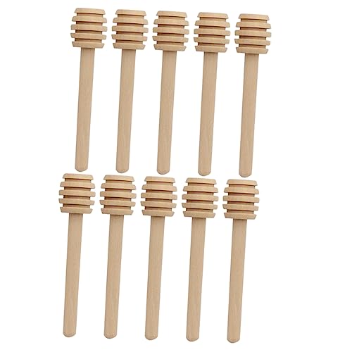 OKUMEYR Long Handle Honey Stirrer Sticks Food Grade Wooden Honey Spoons for Easy Honey Extracti