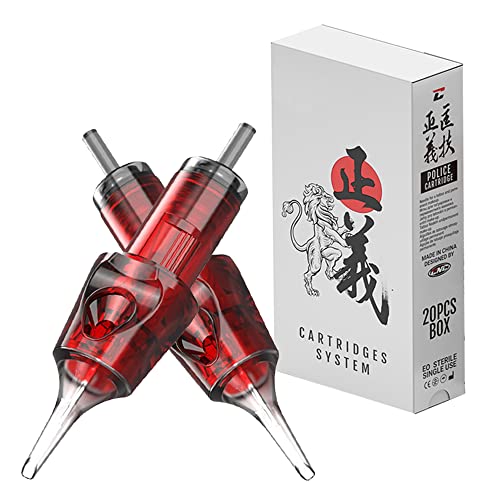 20 Stück Tattoo Cartridge Nadeln,Premium Tattoo Nadeln,Professionelle Tattoo Nadeln Patronen,mit E.O Gas Cartridge Round Liner,Einweg-Nadeln,für Tattoo Maschine, Permanent Makeup,Tattoo Zubehör(3RL) Cover
