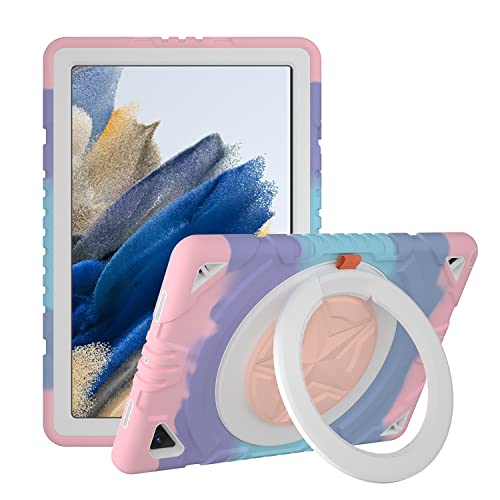 Coque Samsung Galaxy Tab A8 rotative et résistante aux chocs XZC rose