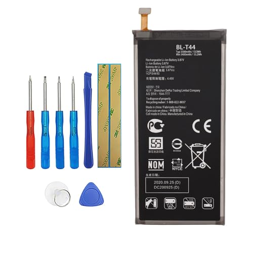 Vvsialeek BL-T44 replacement battery Compatible with LG Stylo 5 LM-Q720PS Q60 LM-X525HA LG K40s LMX430HM LM-X430 LG K50 LM-X520 with toolkit