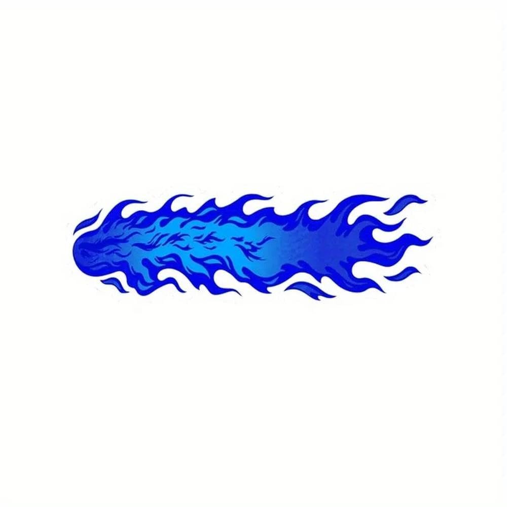 Vibrant Blue Flame Vinyl Decal for Car Truck Bumper Window Body