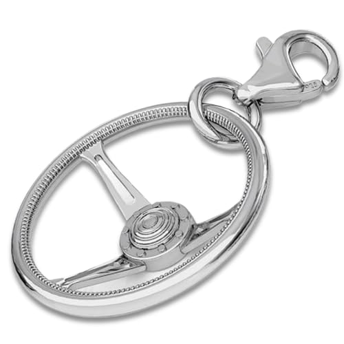Colgante de mosquetón de plata para volante ideal para tu pulsera diaria