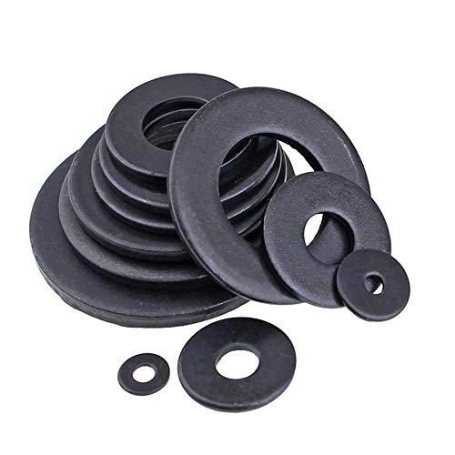 Tool Part for M2 M2.5 M3 M4 M5 M6 M8 M10 M12 M14 MM16 M18 M20 Black Plastic Nylon Washer Plated Flat Sp Washer Seals Ket Ring - (Inner Diameter: M10x30x2mm / Number of Pcs: 50Pcs)