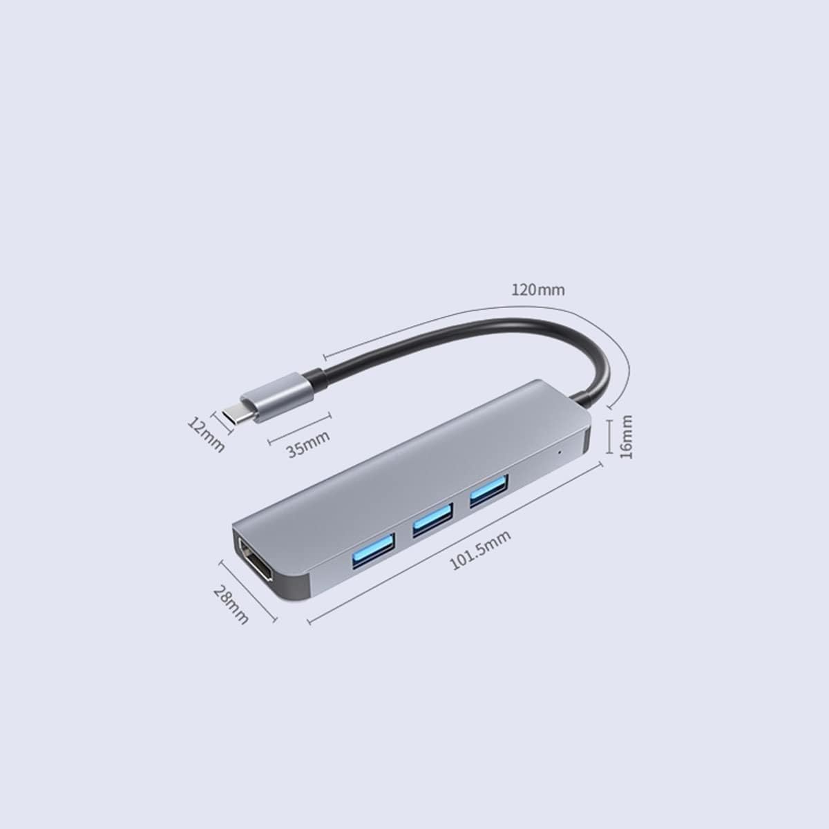 Hub USB C 4 in 1 Hub USB a 4 porte Micro USB Splitter USB Ultra-sottile Hub dati USB portatile Espansore porta USB HDMI 4K