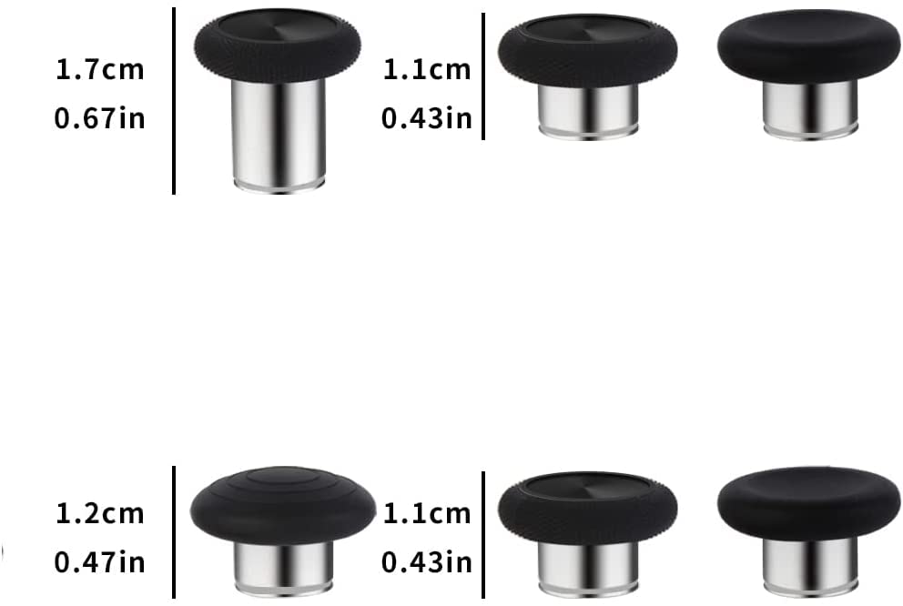 Image of HYY Black 6-Pack Magnetic Analog Thumbstick Swap Set Replacement for Xbox One Elite Controller Series 2 (Model 1797)