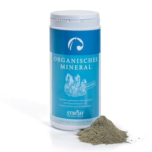STRÖH Organisches Mineral für Pferde (800g) • Mineralstoffe & Spurenelemente für Pferde • Mineralfutter mit Calcium, Eisen, Kupfer, Kobalt, Mangan & Magnesium