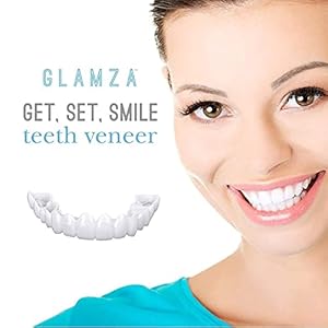 2 paar tanden fineer Instant fineers kunstgebit fineers, instant perfect glimlach nep tanden fineer voor ontbrekende tanden, tijdelijke cosmetische tanden, comfort fit klikfineer voor mannen en vrouwen