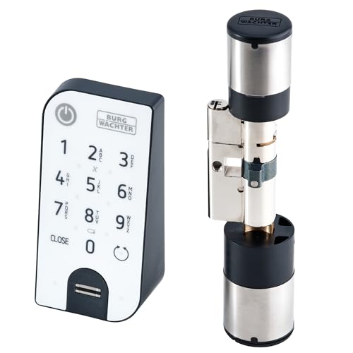 BURG-WÄCHTER Cerradura Electrónica ENTRYeasy 7602 FP, Negra/Inox