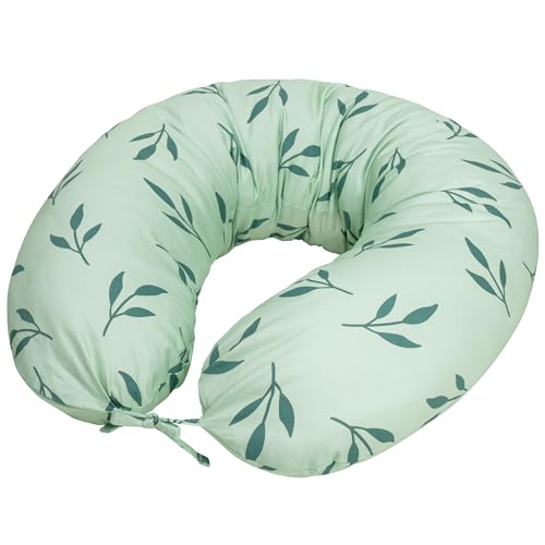 MaiaNatur – Cojin de Lactancia XXL 180 cm | Almohada Embarazada Suave y Adaptable | Comodidad Extra para Amamantar y Descansar en la Maternidad