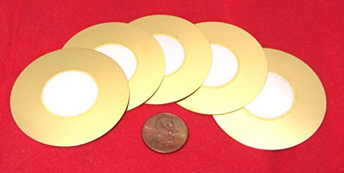 5 Pieces - Jumbo 50mm Piezo Disc Elements Great for Cigar Box Guitar & Stomp Box Acoustic Pickup Extra Large