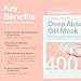 COSYUREE Collagen Deep Absorbing Hydrogel Mask, Korean Collagen Hydrogel Mask, Overnight Face Mask, Hydrating, Glass skin, Rejuvenation, Korean Skincare, 34g x 5ea