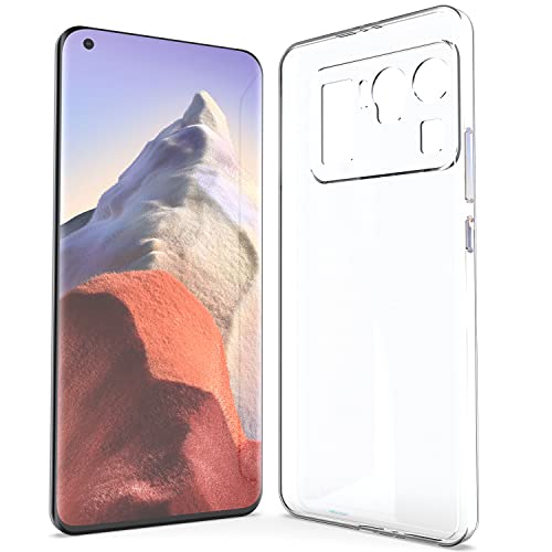 N NEWTOP Custodia Cover Compatibile con Xiaomi Mi 11 Ultra, Morbido TPU CLEAR Gel Silicone Anti Graffio Trasparente Slim Sottile Flessibile Case Posteriore Protettiva