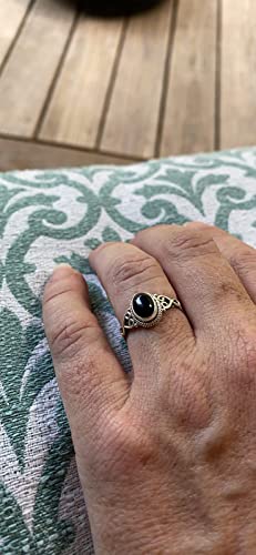 Black Onyx Stone Ring 925 Sterling Silver Statement Ring For Women Handmade Rings Gemstone Christmas Promise Ring Size US 10 Gift For Her4