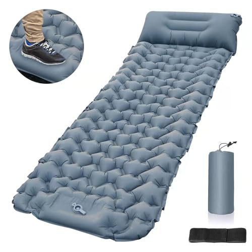 Reiteag Adventure Shop Ultraleicht Isomatte & Luftmatratze Selbstaufblasende Luftmatratze mit integriertem Kissen Luftmatratzen Camping Adventure Shop Luftmatratze mit Fußpumpe