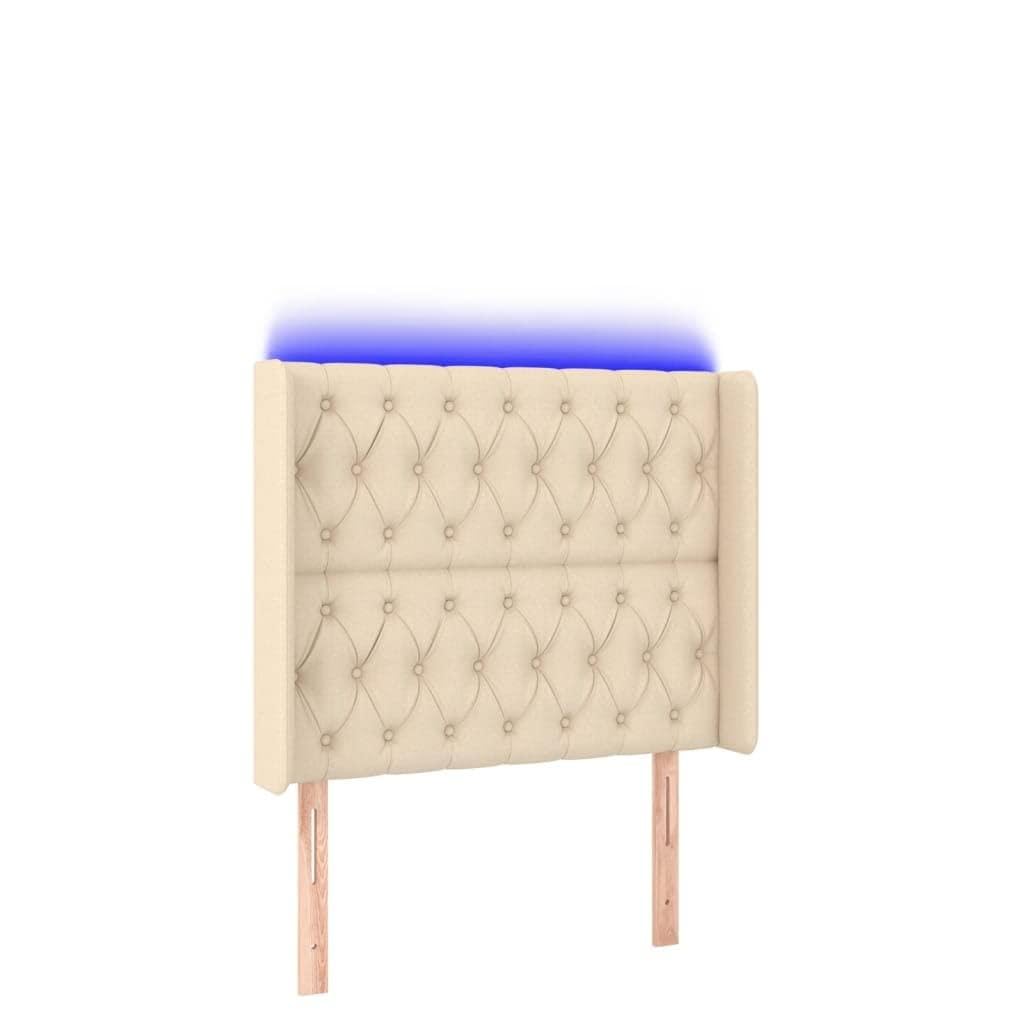 Cabecero de cama LED 103 x 16 x 118/128 cm, regulable en altura, transpirable, colorido y moderno