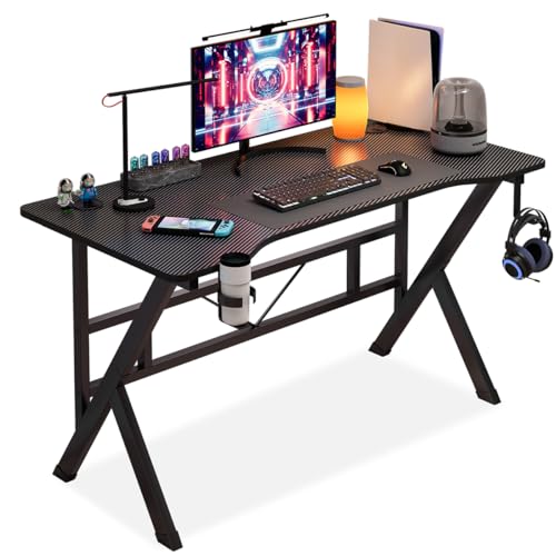 Recopilación de Mesas para ordenador favoritos de las personas. 44 Lafulaifu Escritorio Minimalista para Computadora o Laptop Mesa de Ordenador Industrial Ideal Juvenil para Dormitorio, Fácil Armado (110 * 52 * 75 CM) (Negro)